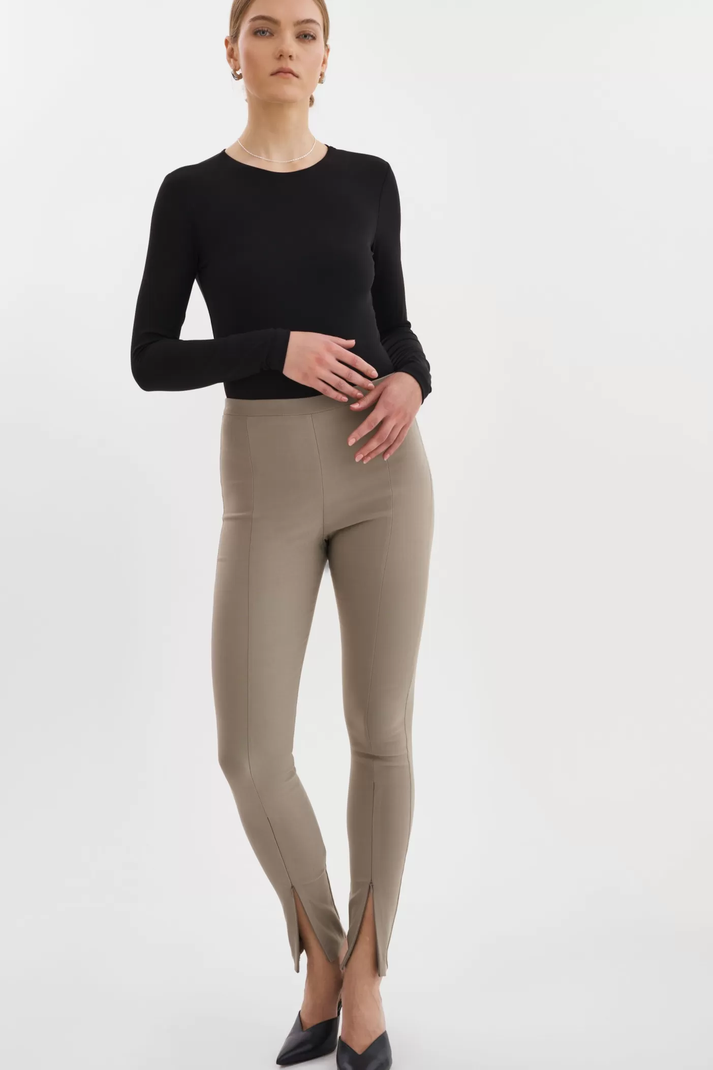 LAMARQUE ELAINE | Twill Leggings Wood Bridge Hot