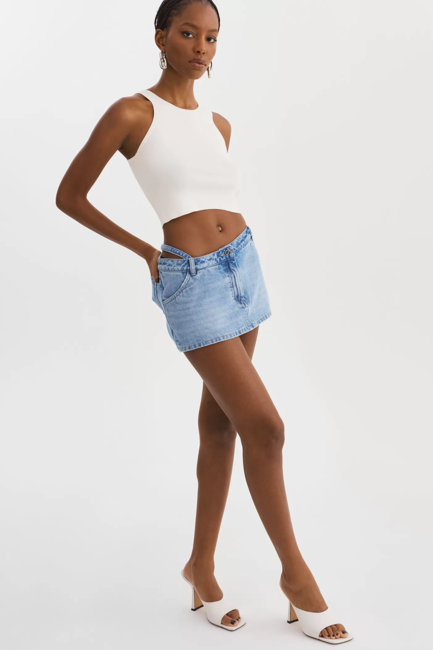 LAMARQUE FANTINA | Denim Skort Light Blue Wash New