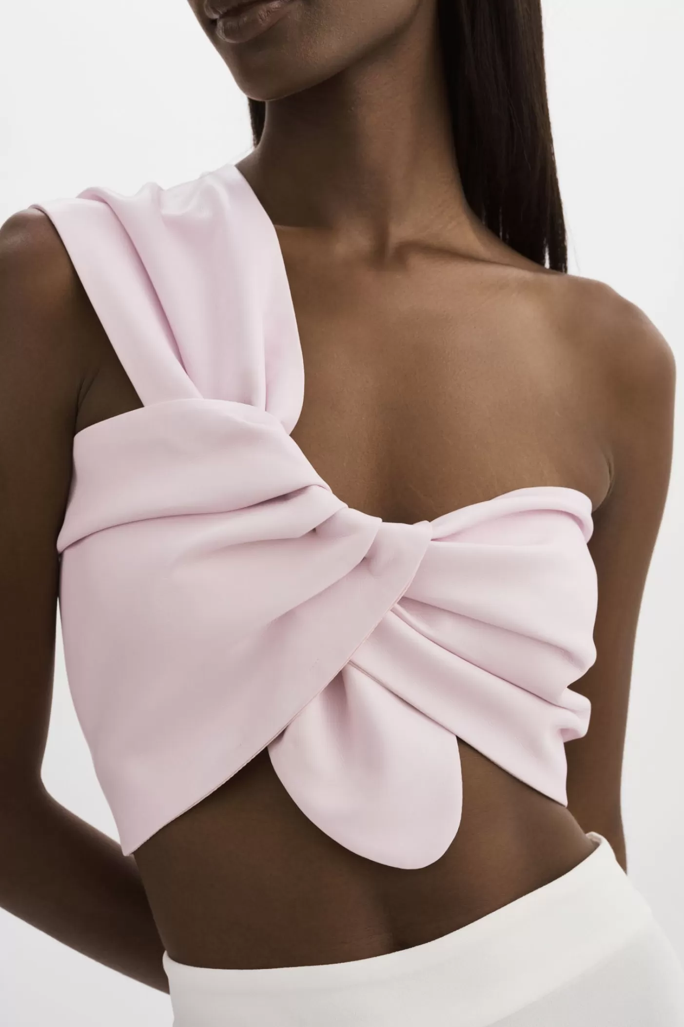 LAMARQUE JOLIE | Haut Une Épaule En Similicuir Parasol Rose Best
