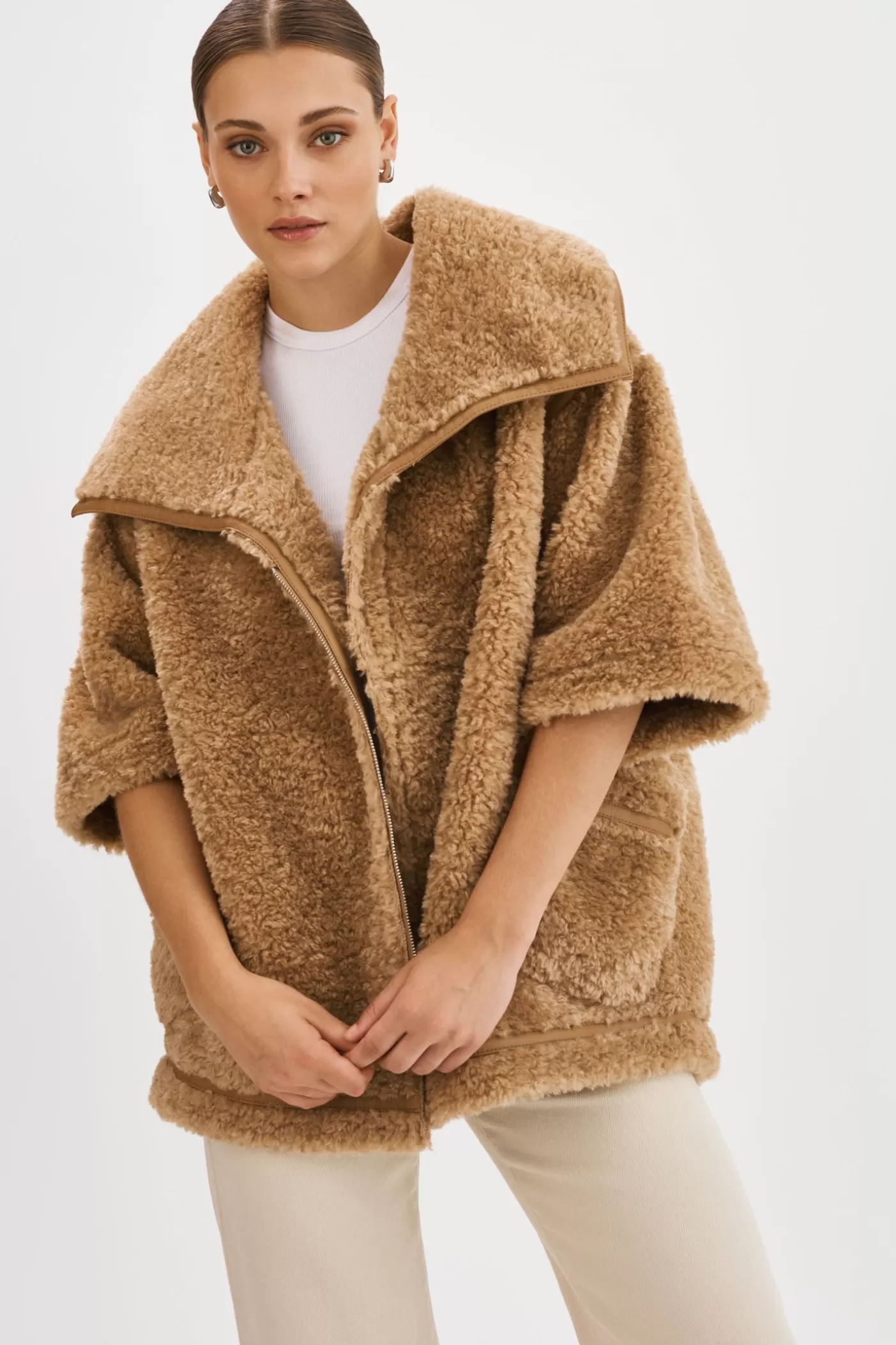 LAMARQUE OHANNA | Manteau Sherpa CARAMEL Shop