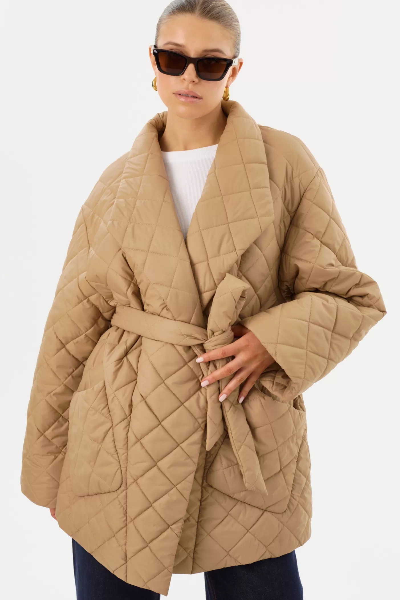 LAMARQUE VERICA | Quilted Jacket Mocha Best Sale
