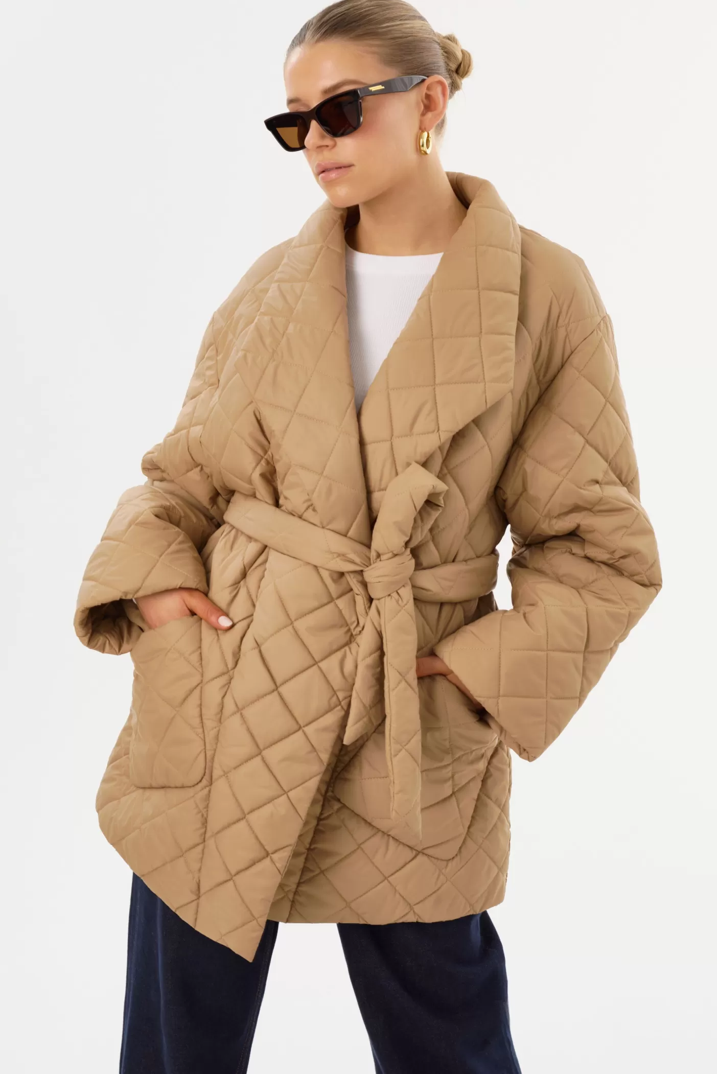 LAMARQUE VERICA | Quilted Jacket Mocha Best Sale